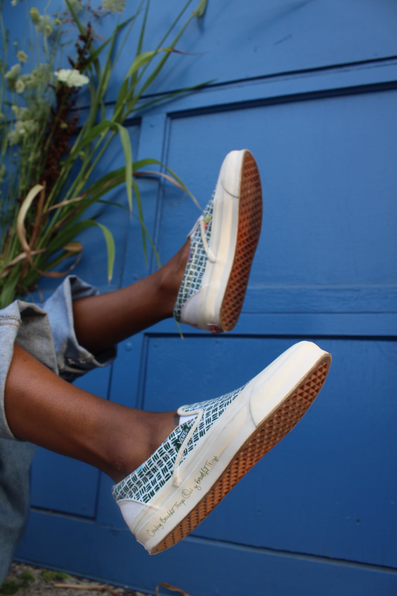 Limited Edition OG Classic Slip-On Vault by Vans + Brooklyn Blooms